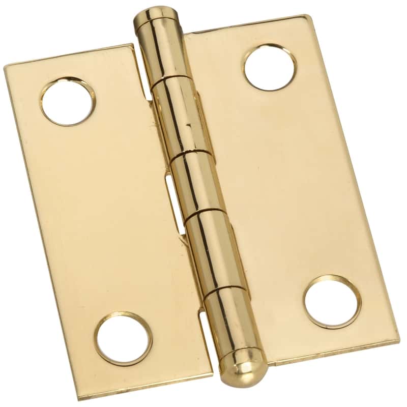 L Ball Tip Hinge  Solid Brass  Brass W x 1-1/4 in National Hardware  1-1/2 in 